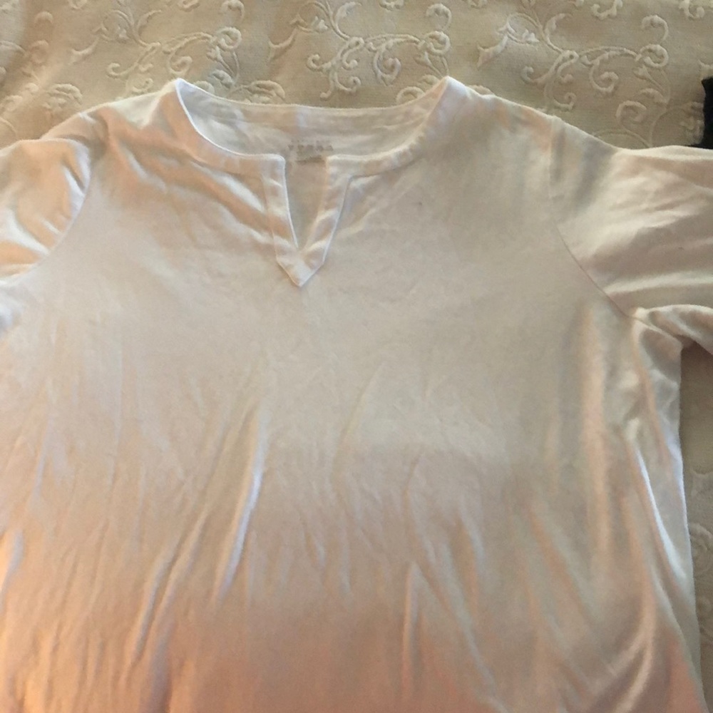 Lands End white knit tunic
